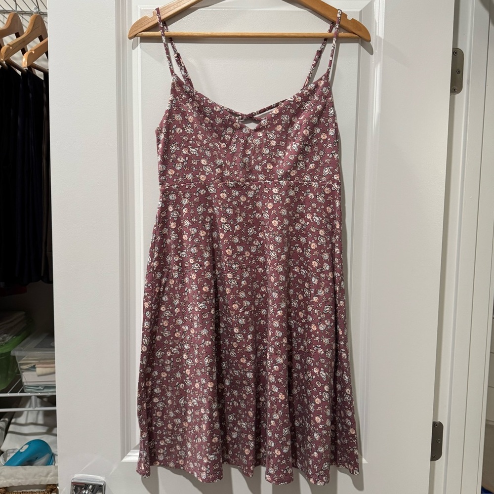 NINE BRITTON Jayde Maternity Knit Back Detail Dress XS Purple Floral - Picture 6 of 14
